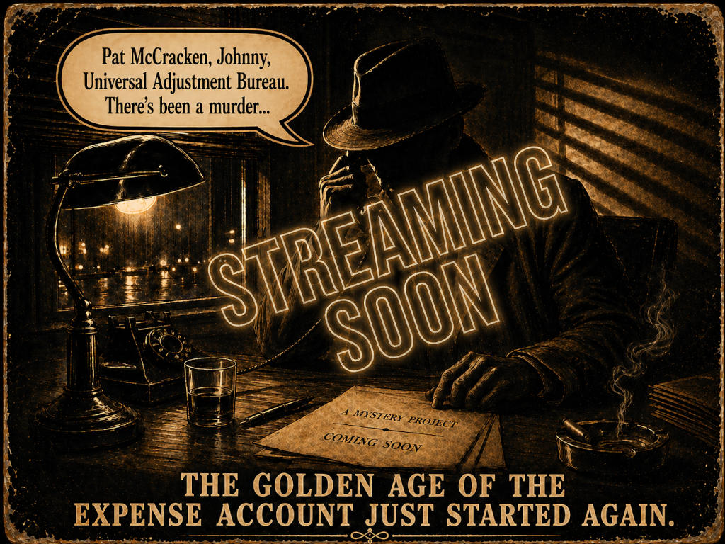 Noir teaser artwork for The New Johnny Dollar